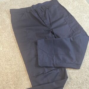 Red Cap Work Pants Navy Blue Flat Front Men's Size 46x32‎ Durable  Cargo